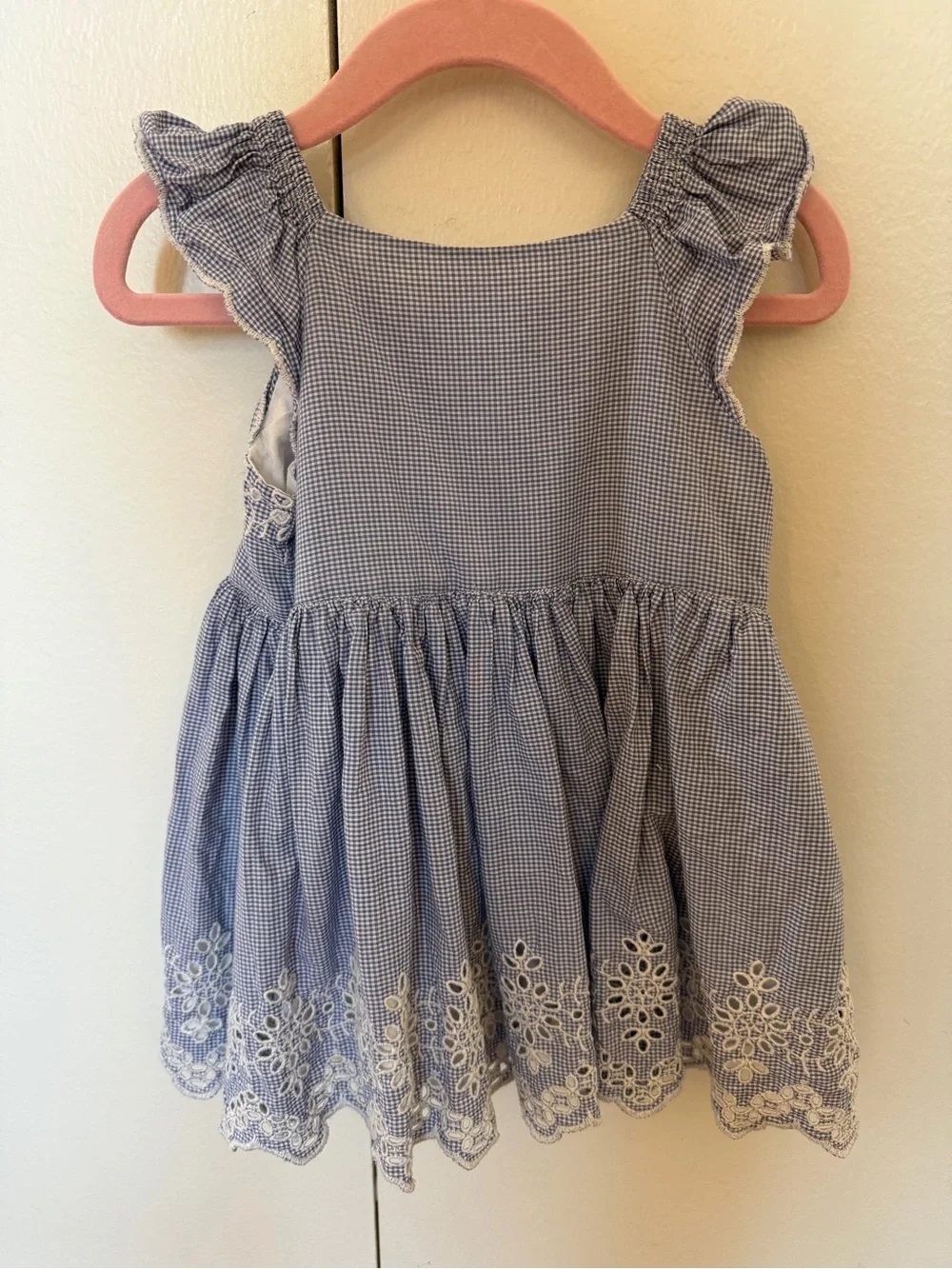GAP Blue Gingham Eyelet Sundress for Kids